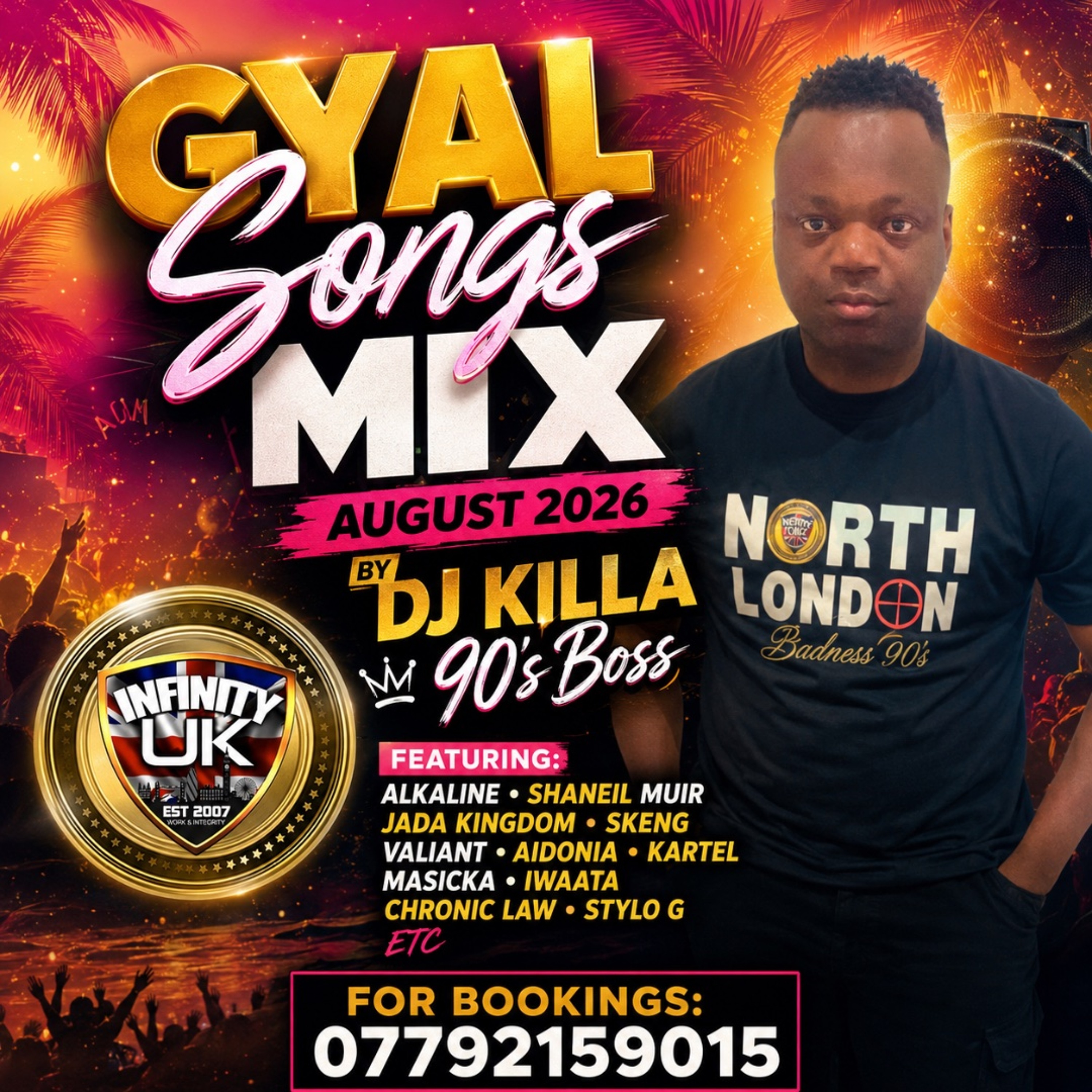 GYAL SONGS AUGUST 2026 MIX BY DJ KILLA 90'S BOSS INFINITY UK episode artwork
