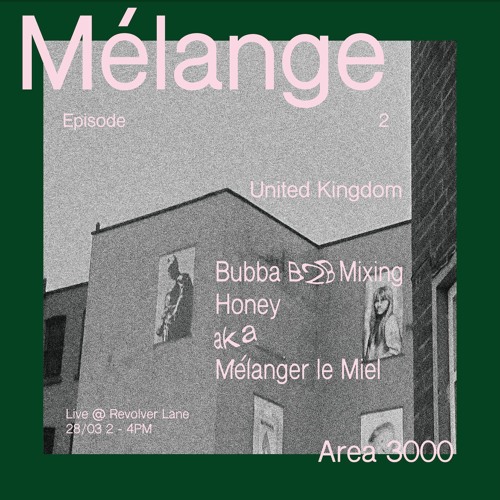 Area 3000 Radio: Ep. 2 (UK) A Brief History of EDM, Bubba B2B Mélanger le Miel Live @ Revolver Lane