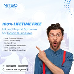 100 % Lifetime FREE - Payroll free app for indian business | Nitso Technologies