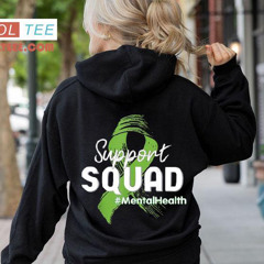 Support Squad Mental Health Awareness Lime Green Shirt