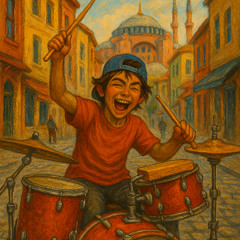 Enegetic Drummer Boy in Istanbul