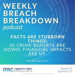 The Weekly Breach Breakdown Podcast by ITRC – Facts Are Stubborn Things – S6E13