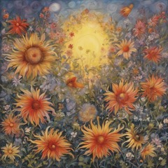 fleurs fanées jonchent le sol