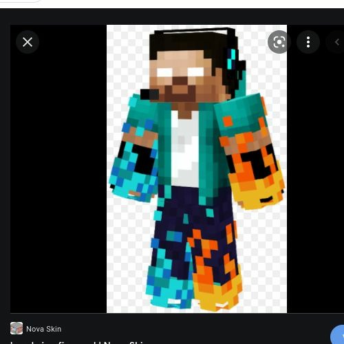 Fire Herobrine Minecraft Skin