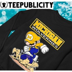 Super Mario Michigan Wolverines stomp on Washington Huskies t-shirt