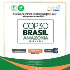 Pourquoi la Cop30 est elle importante pour des pays comme Haïti?