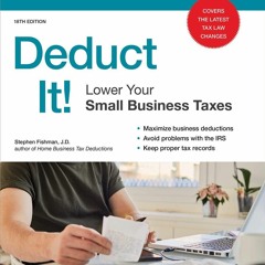 EPUB Download Deduct It! Lower Your Small Business Taxes Ebook