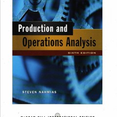 Download Book [PDF] Production and Operations Analysis