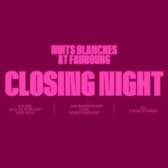 Set Nuits Blanches du GIFF - Closing Night @Geneva