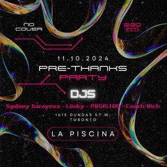 SYDNEY SARAYEVA LIVE 10/11/24 @ LA PISCINA TORONTO
