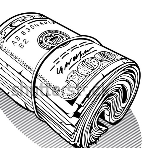 Пачка денег тату эскиз