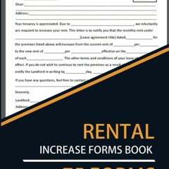 [✔READ❤ ]  Rental Increase Forms Book: 75 Forms | Rent Increase Notice Lett