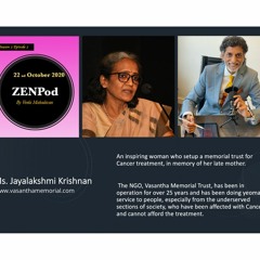 ZENPod Season 2, episode 2 with Ms. Jayalakshmi Krishnan