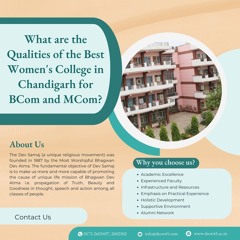 What Are The Qualities Of The Best Women's College In Chandigarh For BCom And MCom
