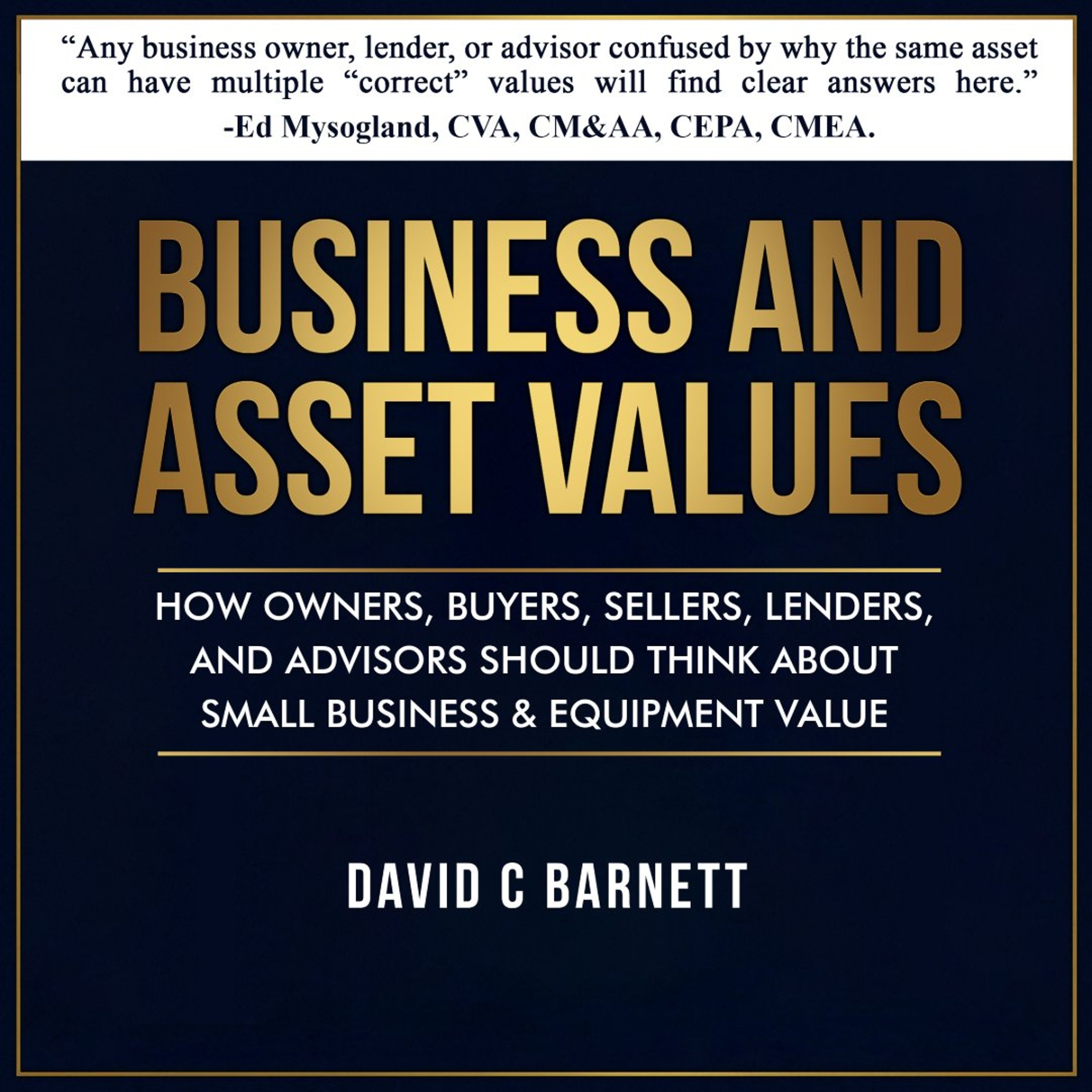 Business and Asset Values -Now available on Amazon