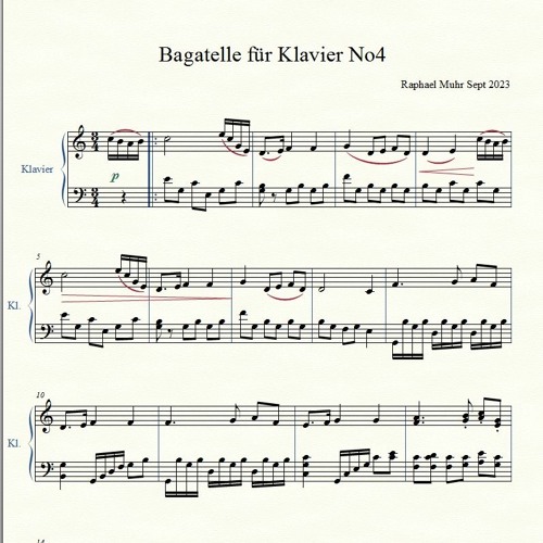 Bagatelle für Klavier  No.4