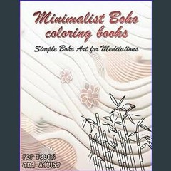 $$EBOOK ❤ Minimalist coloring books “Simple Boho Art for Meditations": BOHO Coloring Book, for Rel