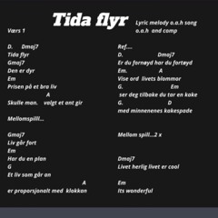 Tida flyr lyric melody o.a.h