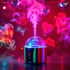 Fumée dans la machine à bisous