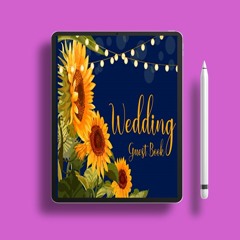 Wedding Sign In Guest Book: Yellow Sunflower Rustic Theme Floral and Elegant Royal Blue Wedding