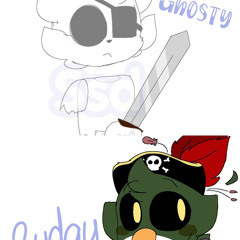 Monster meme (Ghosty and budgey from piggy)