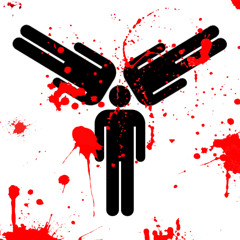 three humans colliding