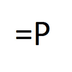 Equals P