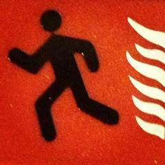 Dude Running From Fire