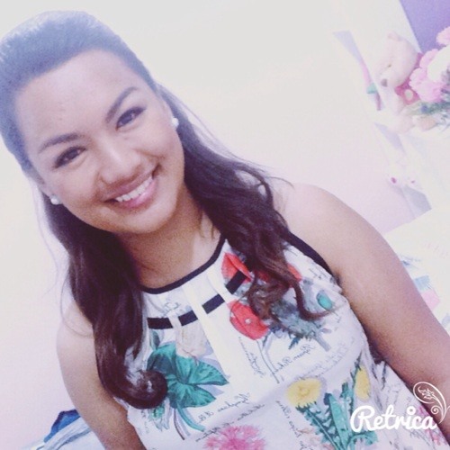 With a smile by Aiza Siguerra at At Teacher Christine's house :)