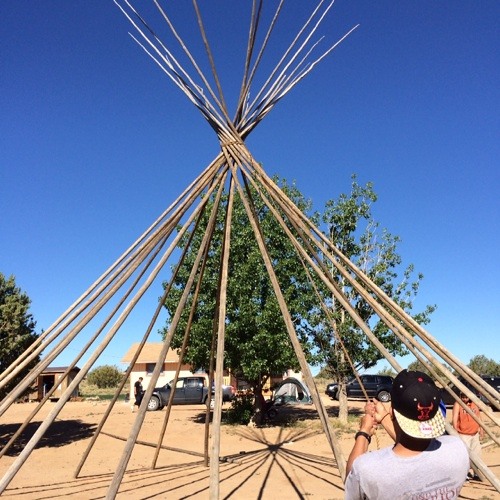Logan Yazzie Singing With Louie Gonnie drumming