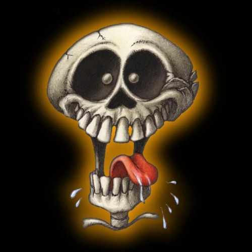 Череп крутится мем