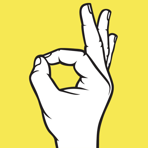 знак два пальца. жест полегче. жест ок. знак окей рукой. трафарет ладони для вырезания.