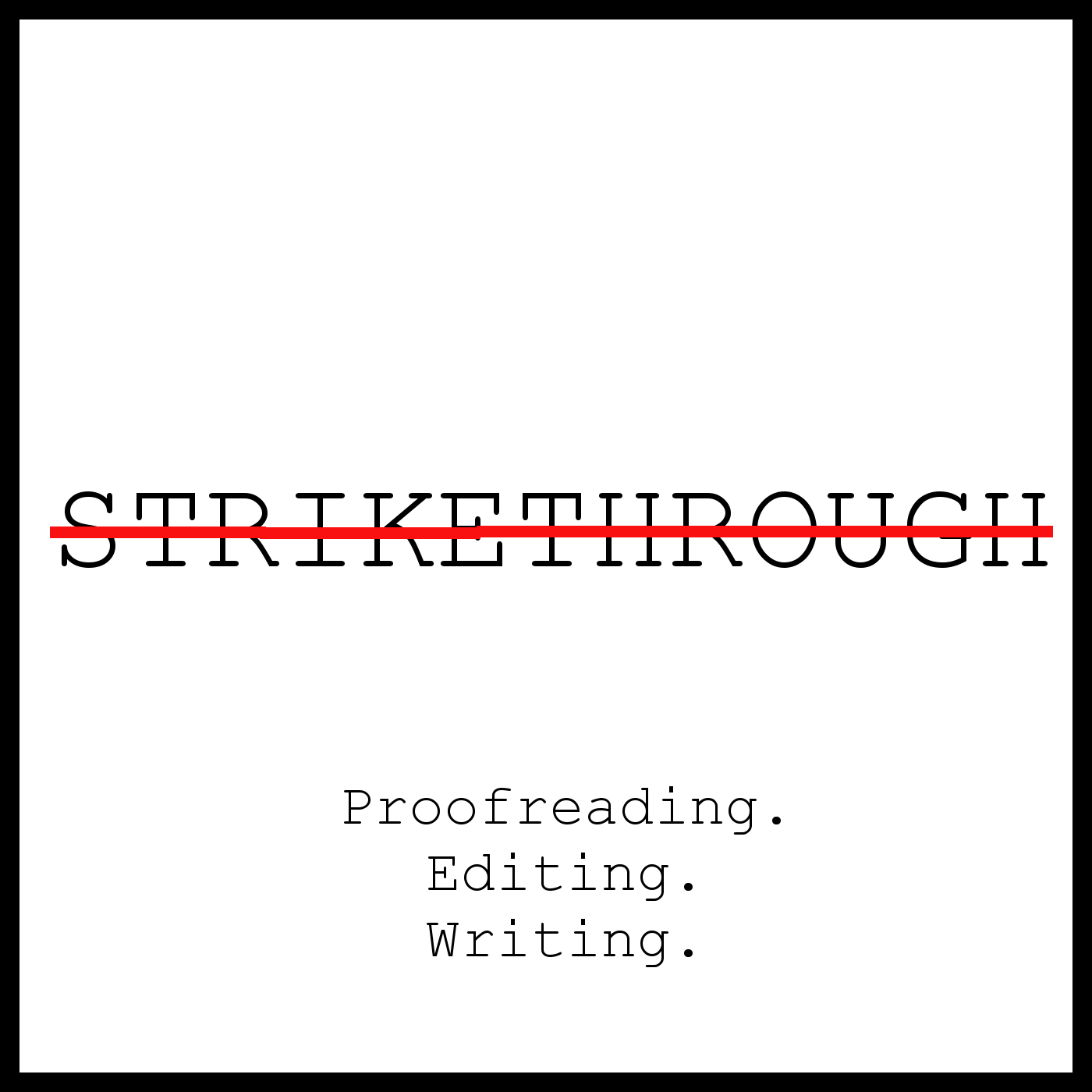 Strikethrough Edit