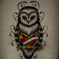 Owl with big heart