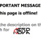 PAGE IS OFFLINE