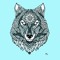 Electric Blue Wolf