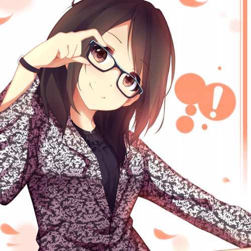 Anime girl with short brown hair and glasses