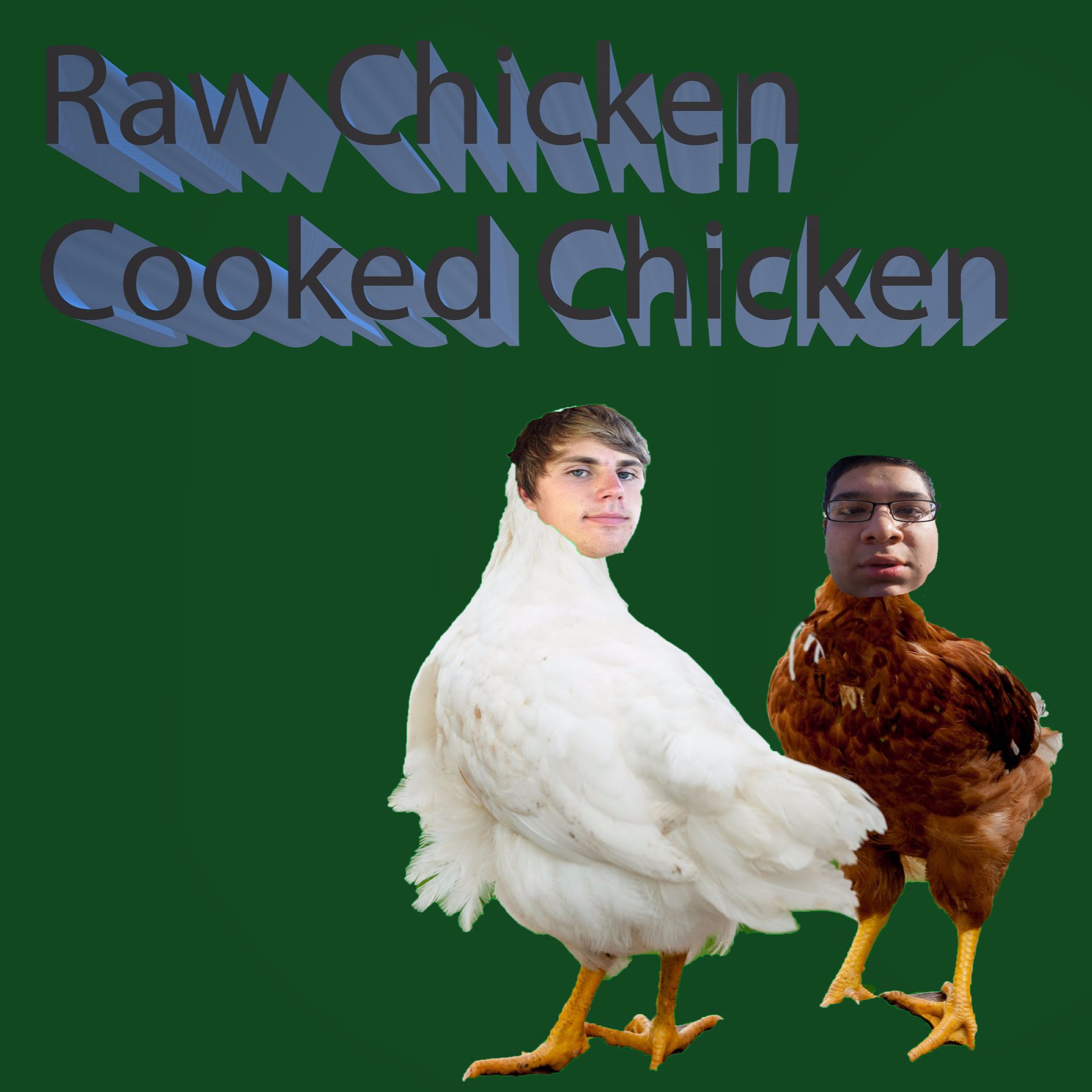 Raw Chicken Cooked Chicken