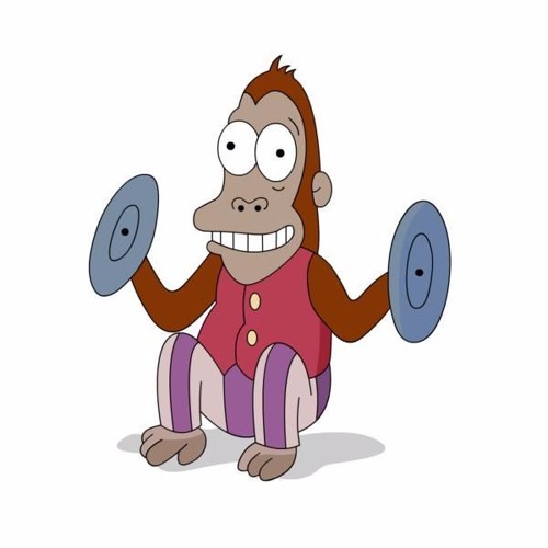 Обезьянка с тарелками в голове картинки