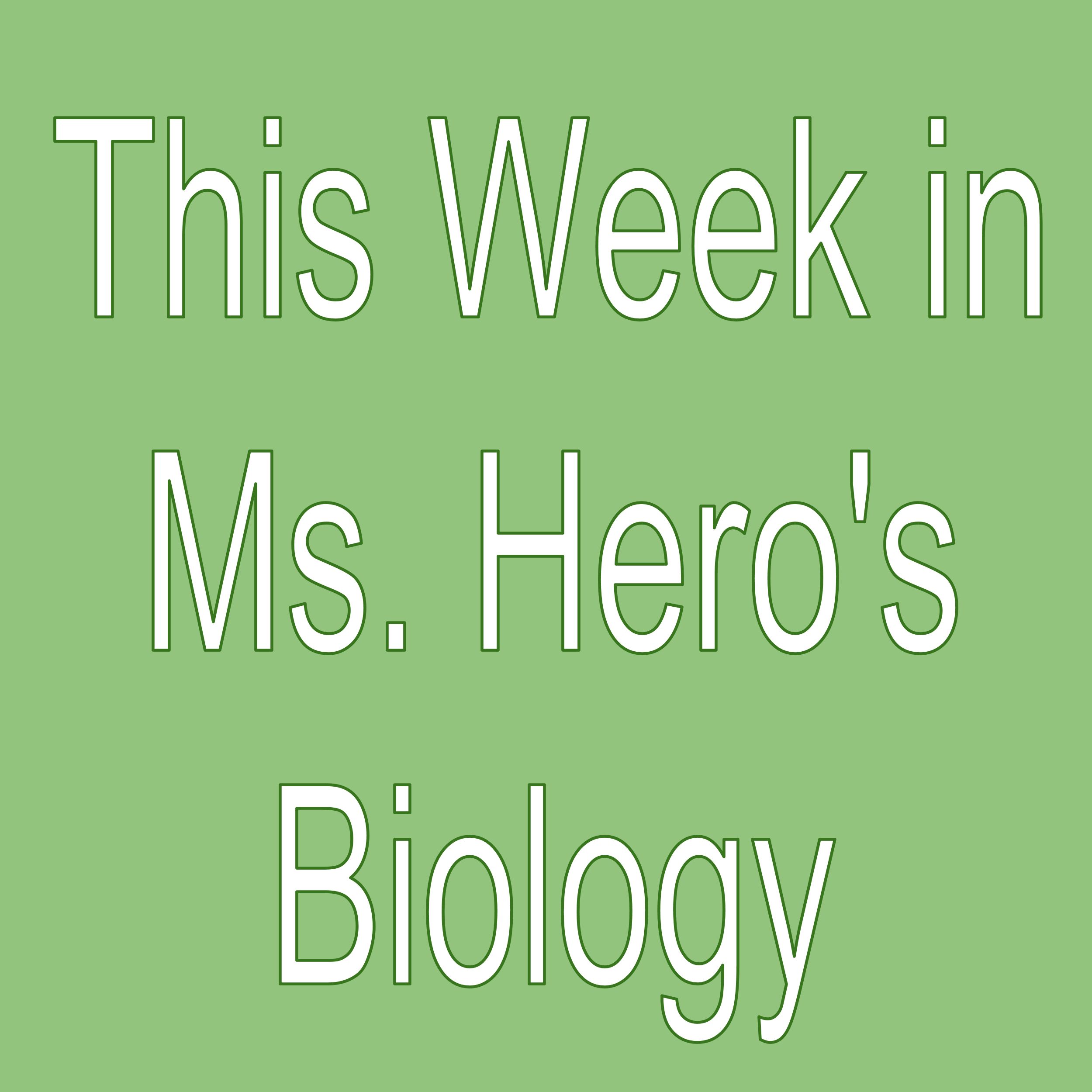 This Week in Ms. Hero's Biology