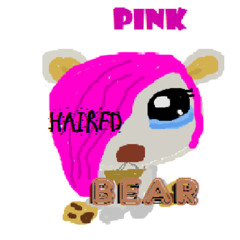 Pink “Derp” Haired Bear