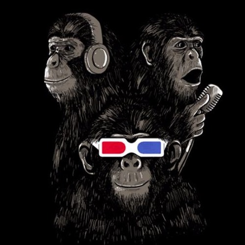 Картина три обезьяны картина в наушниках