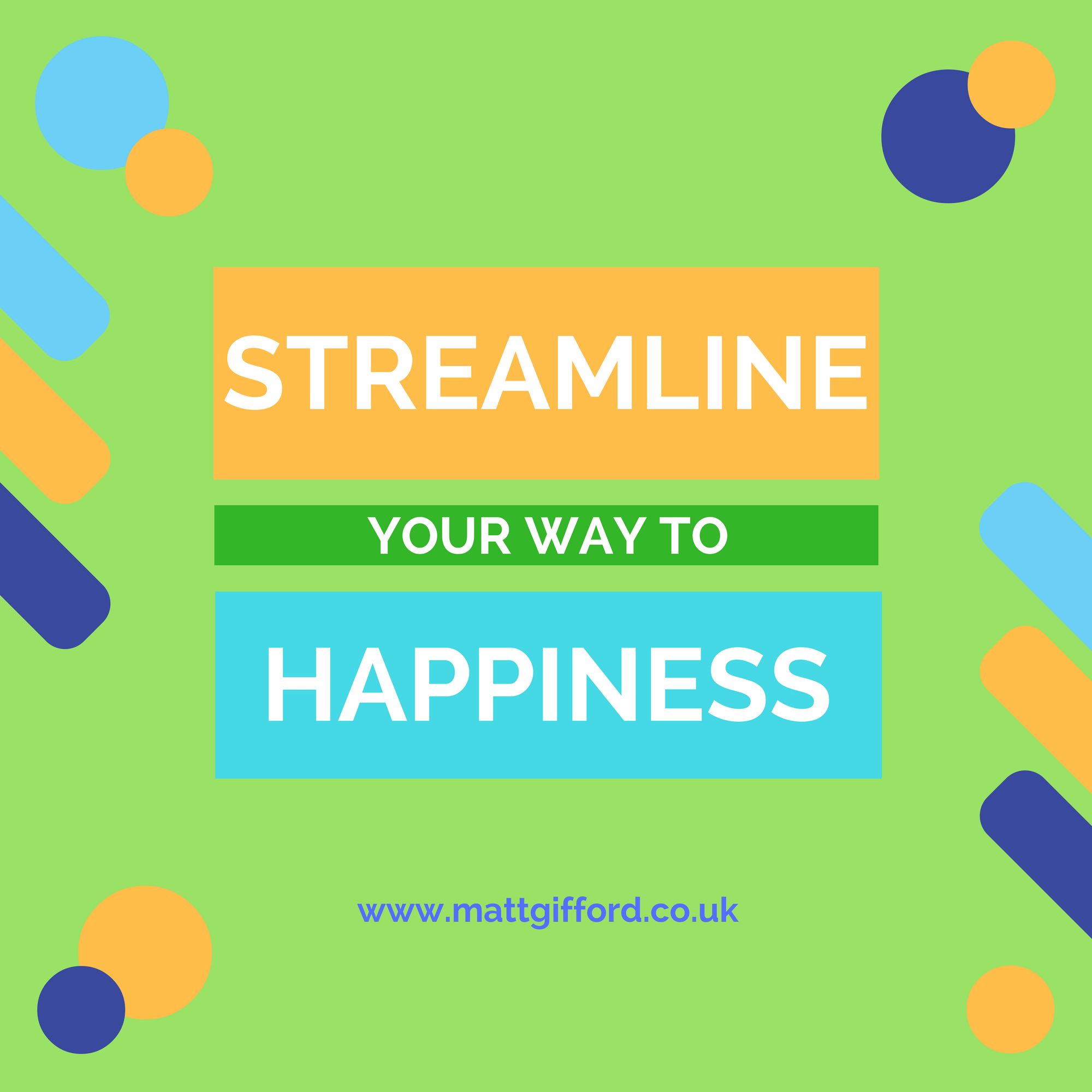STREAMLINE YOUR WAY TO HAPPINESS