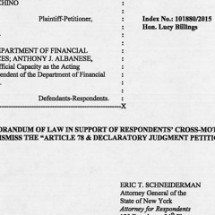 Article 78 Against NYDFS