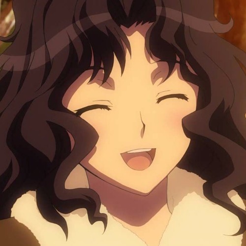 Curly secretary long hair anime