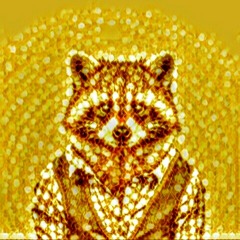 White And Gold Raccoon