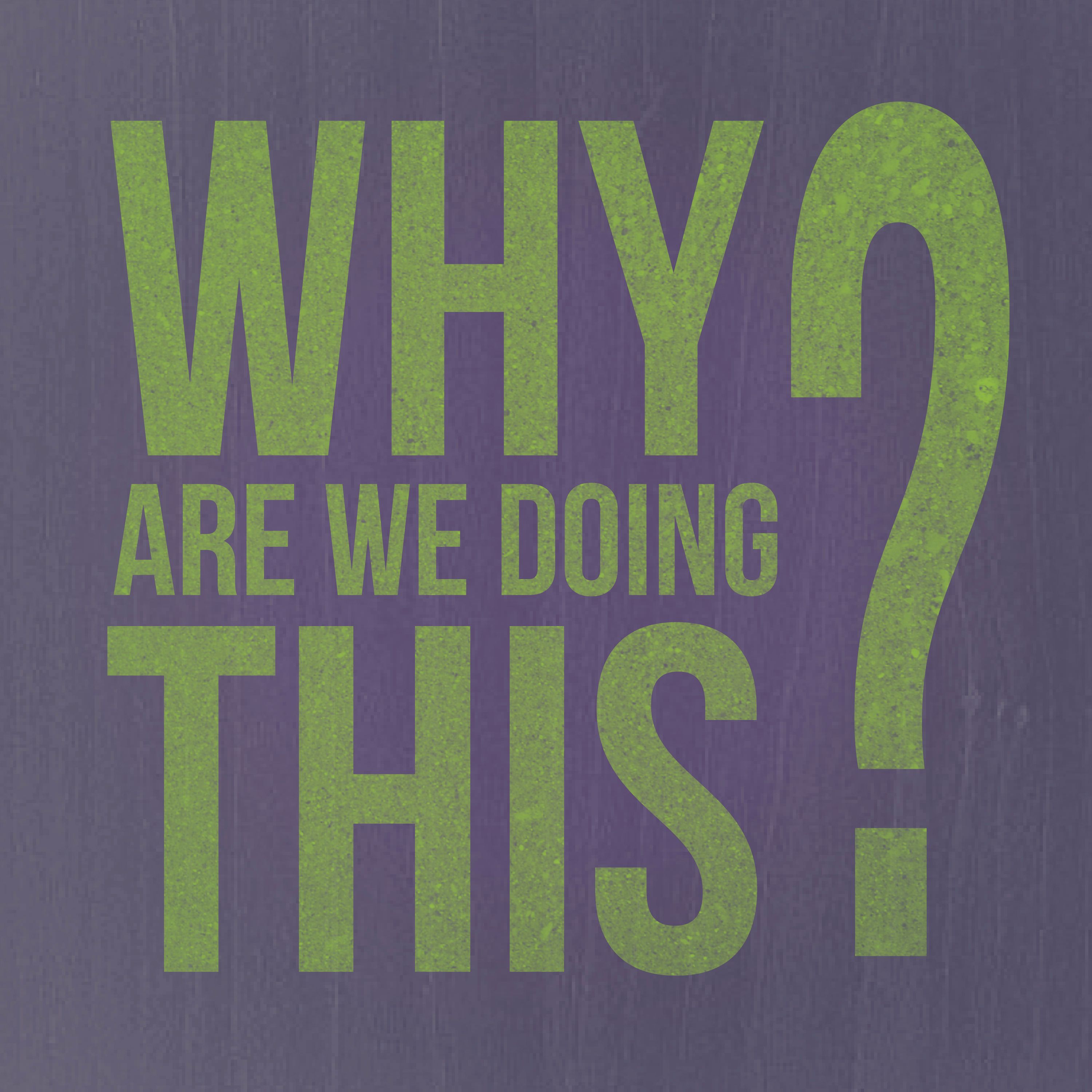 Why Are We Doing This? | Listen via Stitcher for Podcasts