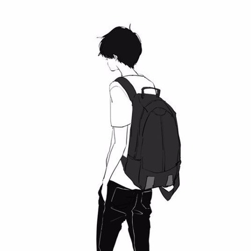 Девушка и парень со спины рисунок