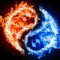 blue and red flame
