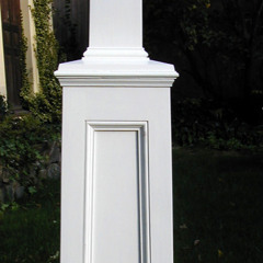 white post.